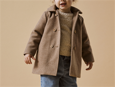 Lil Atelier travertine melange transition coat